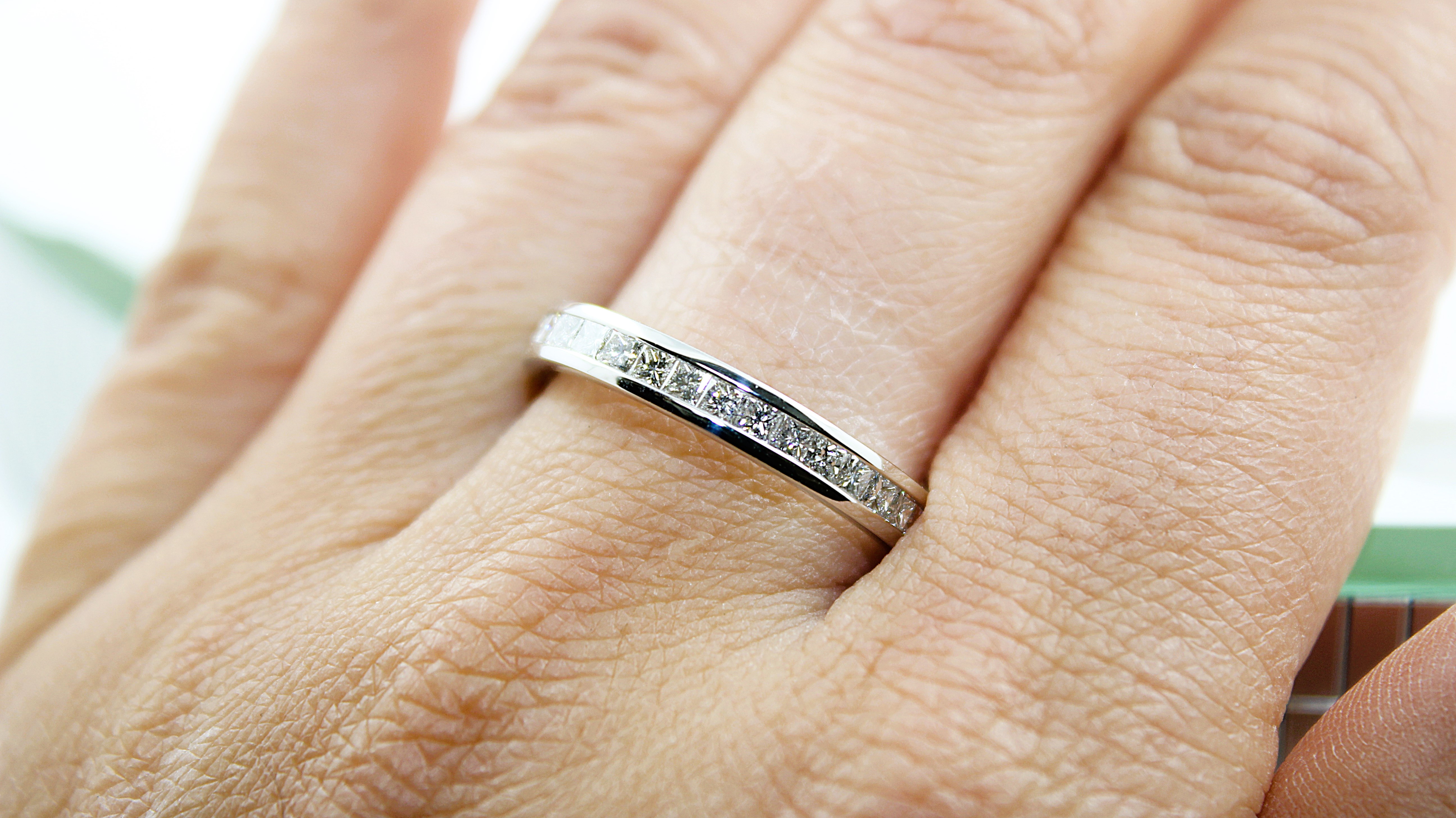 Princess Cut Channel Set Diamond Eternity Band